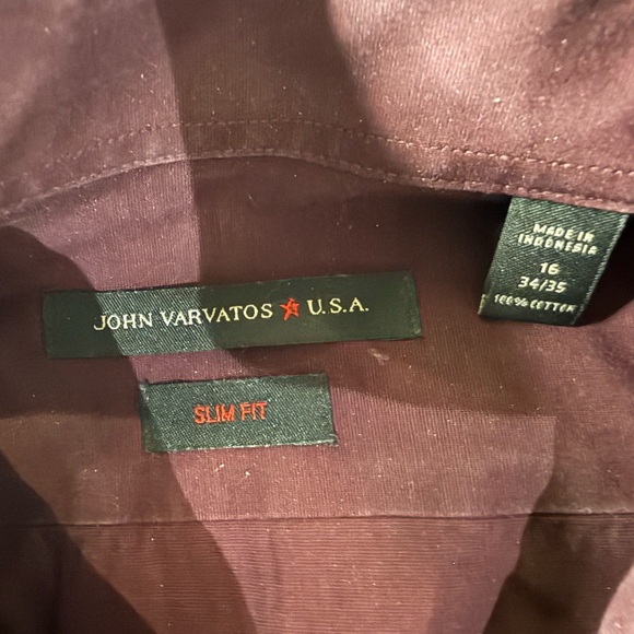 EUC John Varvatos USA burgundy shirt - Picture 3 of 7